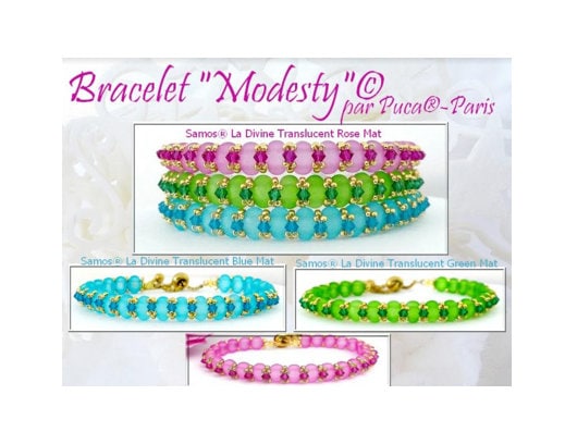 Modesty Bracelet Pattern - DO NOT BUY- Sent free by email-Free with par Puca bead purchase, Read the description below for details