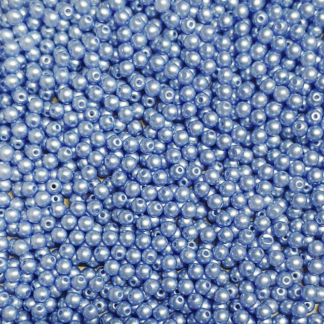 3mm Round Pastel Lt. Sapphire, Czech Glass, 02010-25014