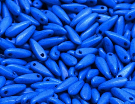 Dagger Bead Opaque Blue, Czech Glass 3X11MM, 02020-35036