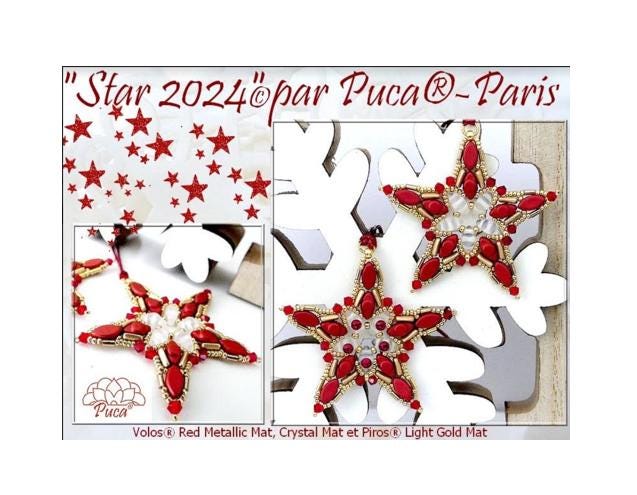 Volos® par Puca®-Paris, 3-Hole Czech Glass 4x8mm, 26 Colors to choose from, 30 Beads