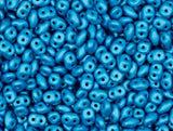 SuperDuo AluColour Sky Blue, 2-hole 2.5x5mm Czech Glass, 00030-33407-10 grams