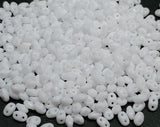 MiniDuo Chalk White, 2-Hole 2x4MM Czech Glass, 03000-10 Grams