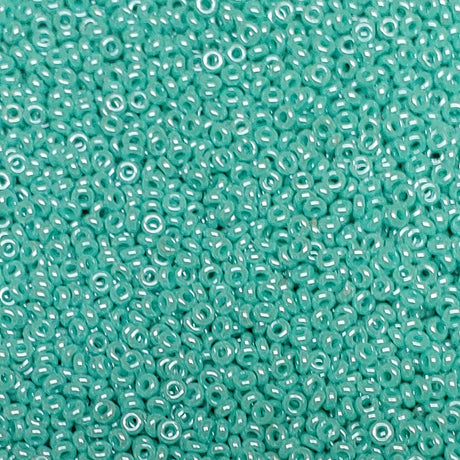 11/0 Demi Round Opaque Turquoise Luster, Toho Bead 2.2mm, 132-5 grams
