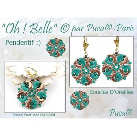 Oh! Belle Pendant Pattern - DO NOT BUY- Sent free by email-Free with par Puca bead purchase, Read the description below for details