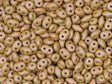 SuperDuo AluColour Beige, 2-hole 2.5x5mm Czech Glass, 00030-33410-10 grams
