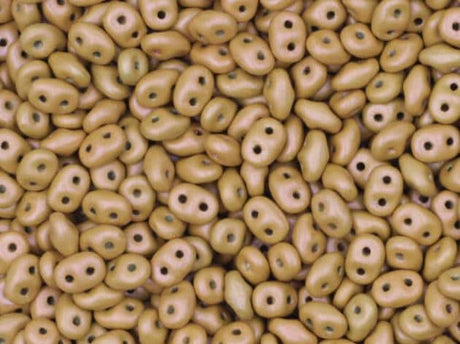 SuperDuo AluColour Beige, 2-hole 2.5x5mm Czech Glass, 00030-33410-10 grams