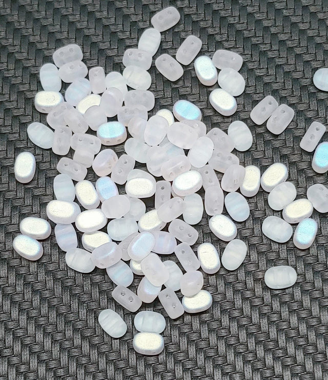 Lipsi par Puca Beads, Crystal Matte AB, Czech Glass 7X4MM, 00030-84100-28701-5 Grams