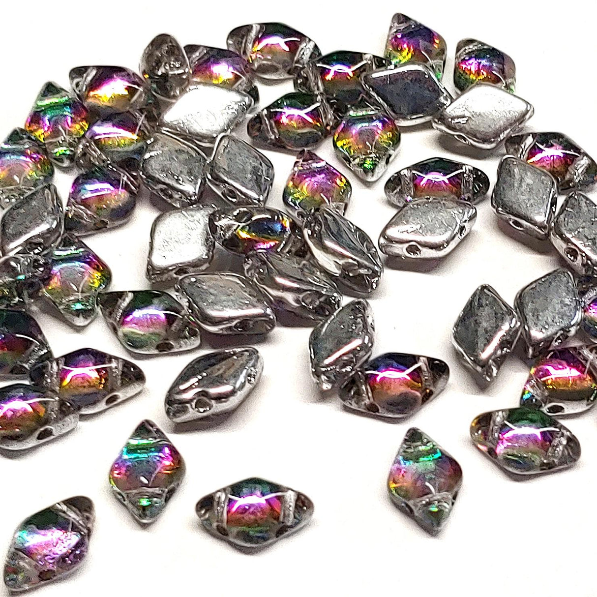 GemDuo Backlit Spectrum, 2-Hole Czech beads 8x5mm, 00030-29436-50 beads