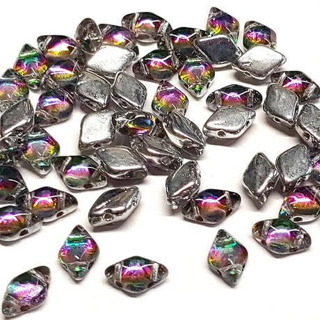 GemDuo Backlit Spectrum, 2-Hole Czech beads 8x5mm, 00030-29436-50 beads