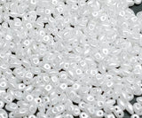 MiniDuo Pastel Snow White, 2-Hole 2x4MM Czech Glass, 25001-10 Grams