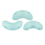 Arcos® par Puca® Frost Azurin Matte, 3-Hole 5X10mm Czech Glass, 68400-84100-30 Beads