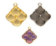 Cymbal Manalis Ginko Pendant Setting, 013939, 1 piece - Choose your color