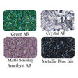 Miyuki Bugle Bead AB, 3mm Japanese Beads, 5 Grams or 10 Grams