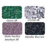 Miyuki Bugle Bead AB, 3mm Japanese Beads, 5 Grams or 10 Grams