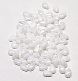 Round DropDuo White Shimmer, 2-Hole Czech Glass 5x7MM, 20060-50 Beads