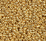 15/0 Duracoat Galvanized Gold, Miyuki Glass Seed Bead, 4202