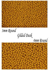 3mm, 4mm Round Alabaster Gilded Dusk, Czech Glass Beads, 29777 - 50 beads