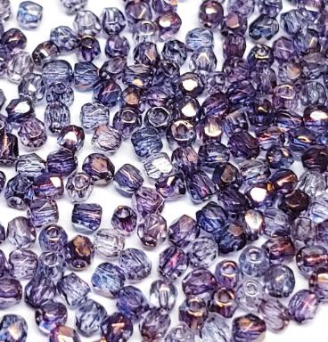 True 2MM Crystal Amethyst Bronze, Fire Polish Czech Glass, 00030-14415-100 Beads