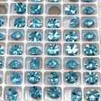 Preciosa SS39 Auqa Bohemica, Maxima Chaton, 8mm, Round Chaton, Foiled Back