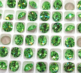 Preciosa SS39 Peridot, Maxima Chaton, 8mm, Round Chaton, Foiled Back
