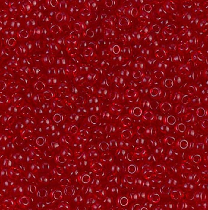 11/0 Transparent Ruby Miyuki Glass Seed Beads, 141-10 grams