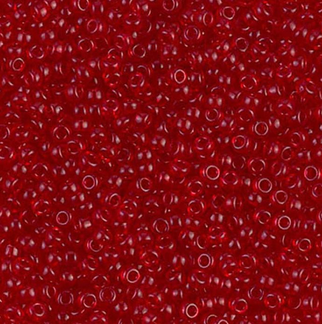 11/0 Transparent Ruby Miyuki Glass Seed Beads, 141-10 grams