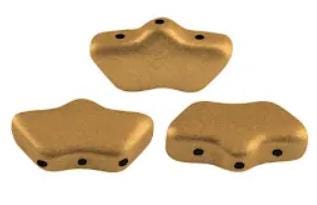 Delos Par Puca ®-Paris® Copper Gold Matte, 3 Hole Czech Glass 6 x 11mm, 00030-01780-25 Beads