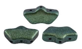 Delos Par Puca ®-Paris® Matte Metallic Dark Blue, 3 Hole Czech Glass 6 x 11mm, 23980-79032-25 beads