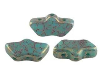 Delos Bronze Coatings 4 Colors Par Puca ®-Paris® 3 Hole 6x11mm-25 Beads**See pattern section, Free patterns if not added to cart