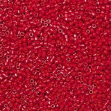 Delica 11/0 Dyed Semi Frosted Opaque Bright Red Miyuki Delica Bead, DB0791-5 Grams