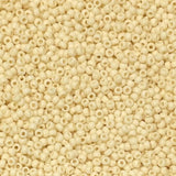 11/0 Matte Opaque Dark Cream, Miyuki Seed Beads 492F-10 grams