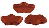 Delos Par Puca ®-Paris® Copper Gold Matte, 3 Hole Czech Glass 6 x 11mm, 00030-01780-25 Beads