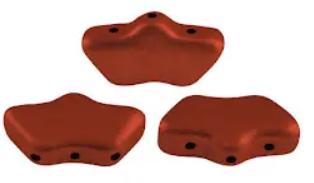 Delos Par Puca ®-Paris® Copper Gold Matte, 3 Hole Czech Glass 6 x 11mm, 00030-01780-25 Beads
