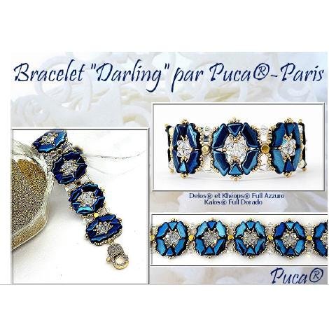 Delos Par Puca ®-Paris® Matte Metallic Dark Blue, 3 Hole Czech Glass 6 x 11mm, 23980-79032-25 beads