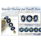 Delos Par Puca ®-Paris® Matte Metallic Dark Blue, 3 Hole Czech Glass 6 x 11mm, 23980-79032-25 beads