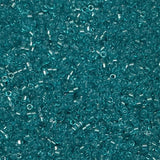 Delica 11/0 Transparent Caribbean Teal Delica Bead, DB1108-5 Grams