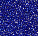 11/0 Matte Silver Lined Cobalt, Miyuki Glass Seed Beads, 20F-10 grams