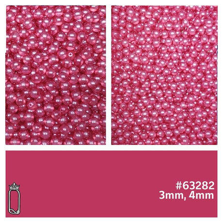 3mm, 4mm, Crystal Pearl Pink-Round, Czech Glass Beads