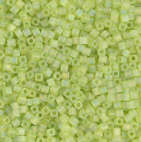 1.8mm Miyuki Cube Matte Chartreuse SB18-134FR, 10 Grams