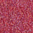 1.8mm Miyuki Cube Matte Transparent Red Orange AB, 10 Grams