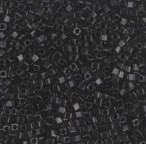 1.8mm Miyuki Cube Black SB18-401, 10 Grams