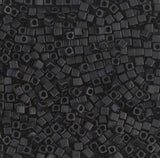 1.8mm Miyuki Cube Matte Black SB18-401F, 10 Grams