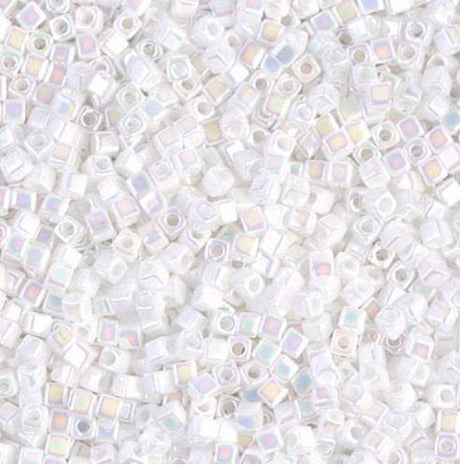 1.8mm Miyuki Cube Matte White SB18-402FR, 10 Grams