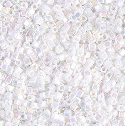 1.8mm Miyuki Cube Matte White SB18-402FR, 10 Grams