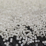 1.8mm Miyuki Cube Matte White AB SB18-402FR, 8 Grams