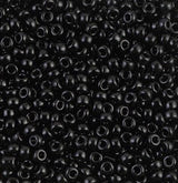 8-401 Opaque Black, Miyuki Seed Beads 8/0