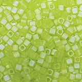 1.8mm Miyuki Cube Matte Chartreuse SB18-134FR, 10 Grams