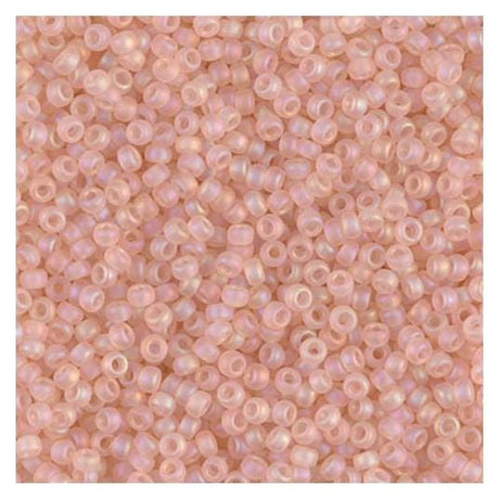 8/0 Matte Transparent Light Tea Rose AB, Miyuki Seed Bead 155FR