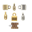 Cymbal Piperi Tila Bead Ending, 012359 choose a color, 4 pieces