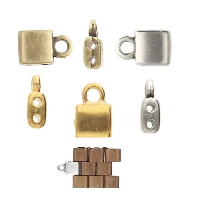 Cymbal Piperi Tila Bead Ending, 012359 choose a color, 4 pieces